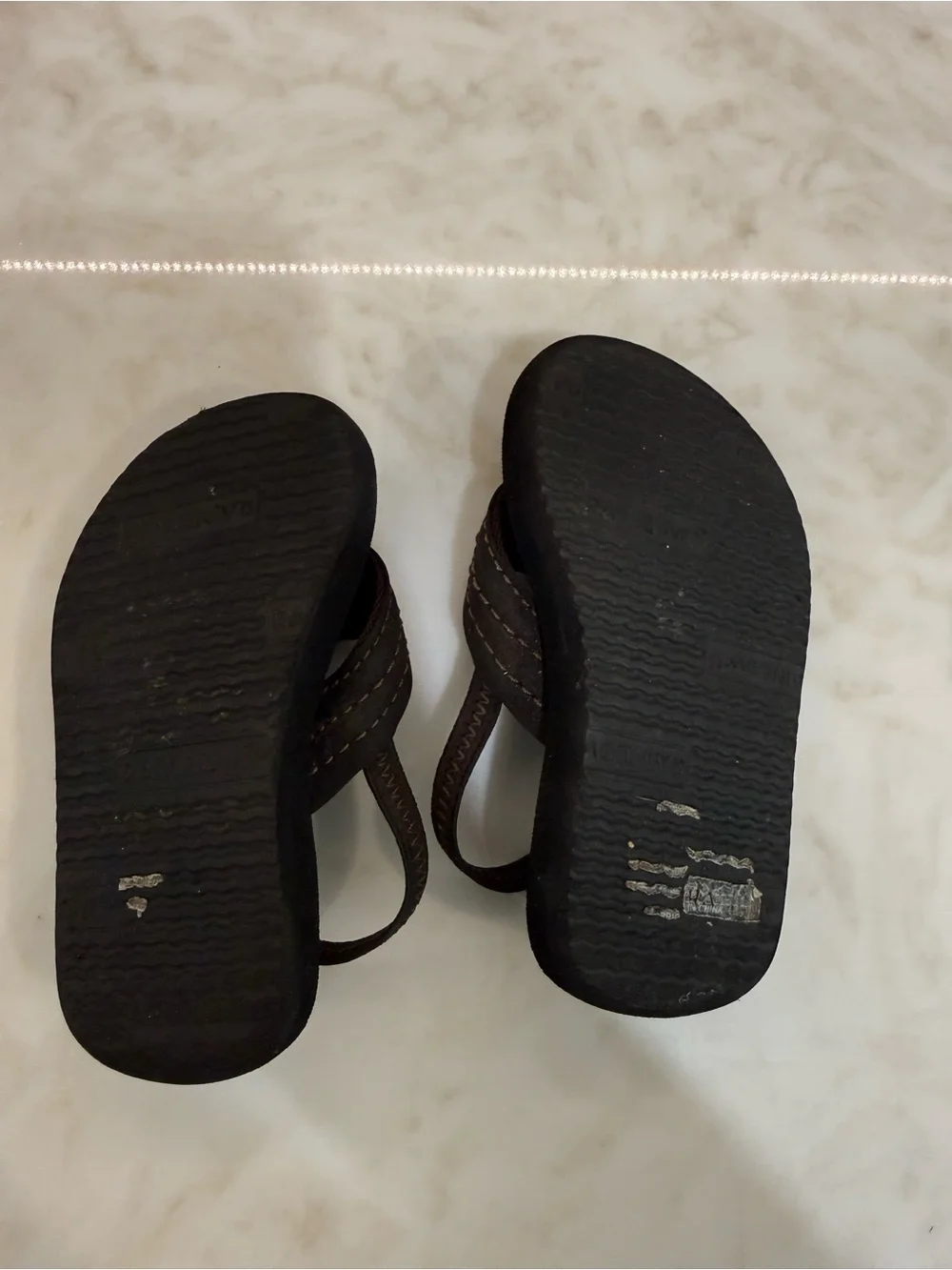 Rainbow Brown & Black Toddler Back-Strap Flip Flops